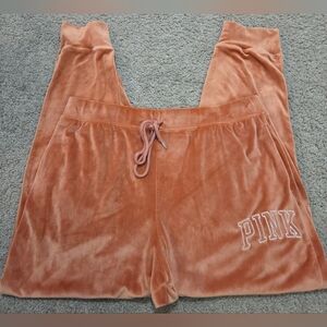 PINK Victoria's Secret XL Velvet Plush Activewear Sweatpants Joggers
